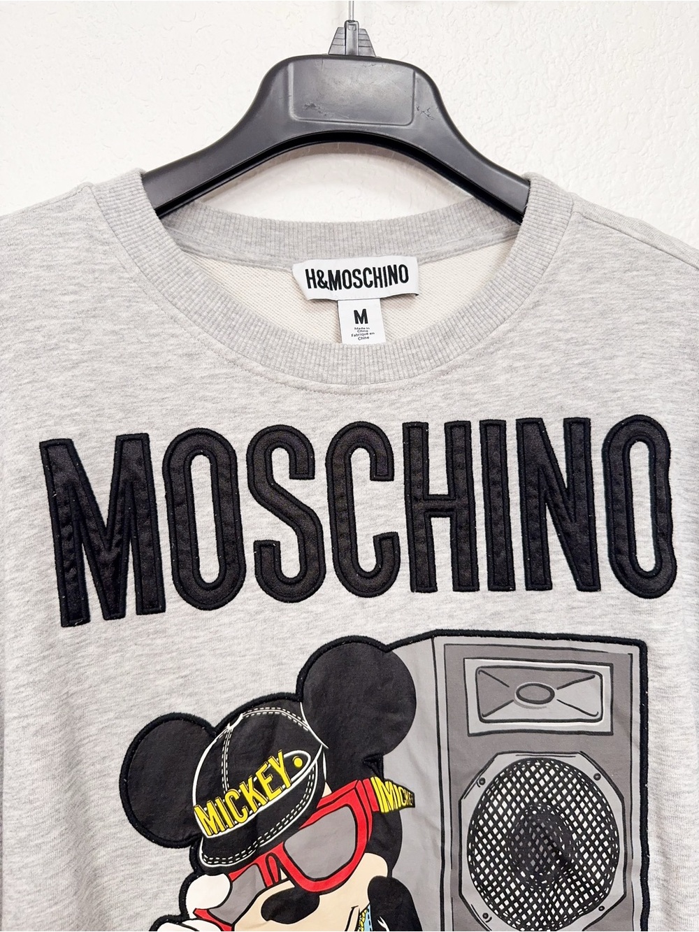 H&M x Moschino Disney Mickey Mouse Boombox Graphic Crewneck Sweatshirt - Picture 3 of 7